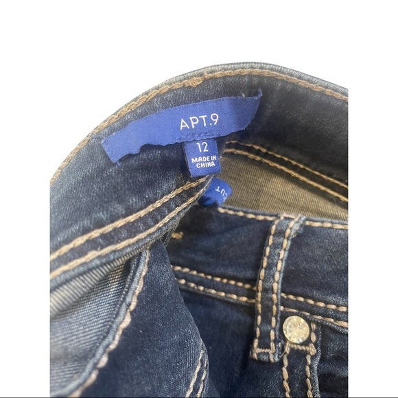 Apt 9 Jeans size 12 with rhinestones - Picture 5 of 7